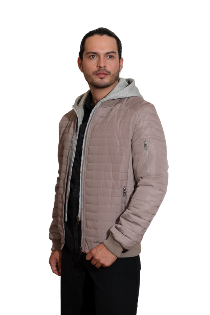 chaqueta con capota de algodón