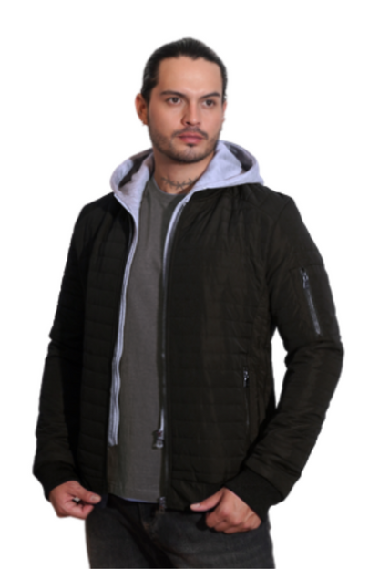 Chaqueta con capota de algodón