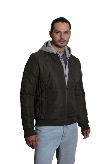 Chaqueta con capota de algodón