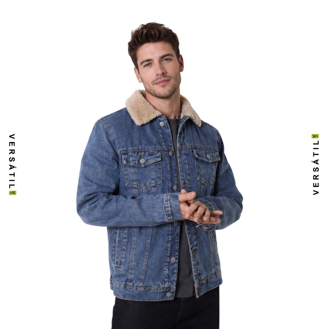 Chaqueta Ovejera Denim Hombre
