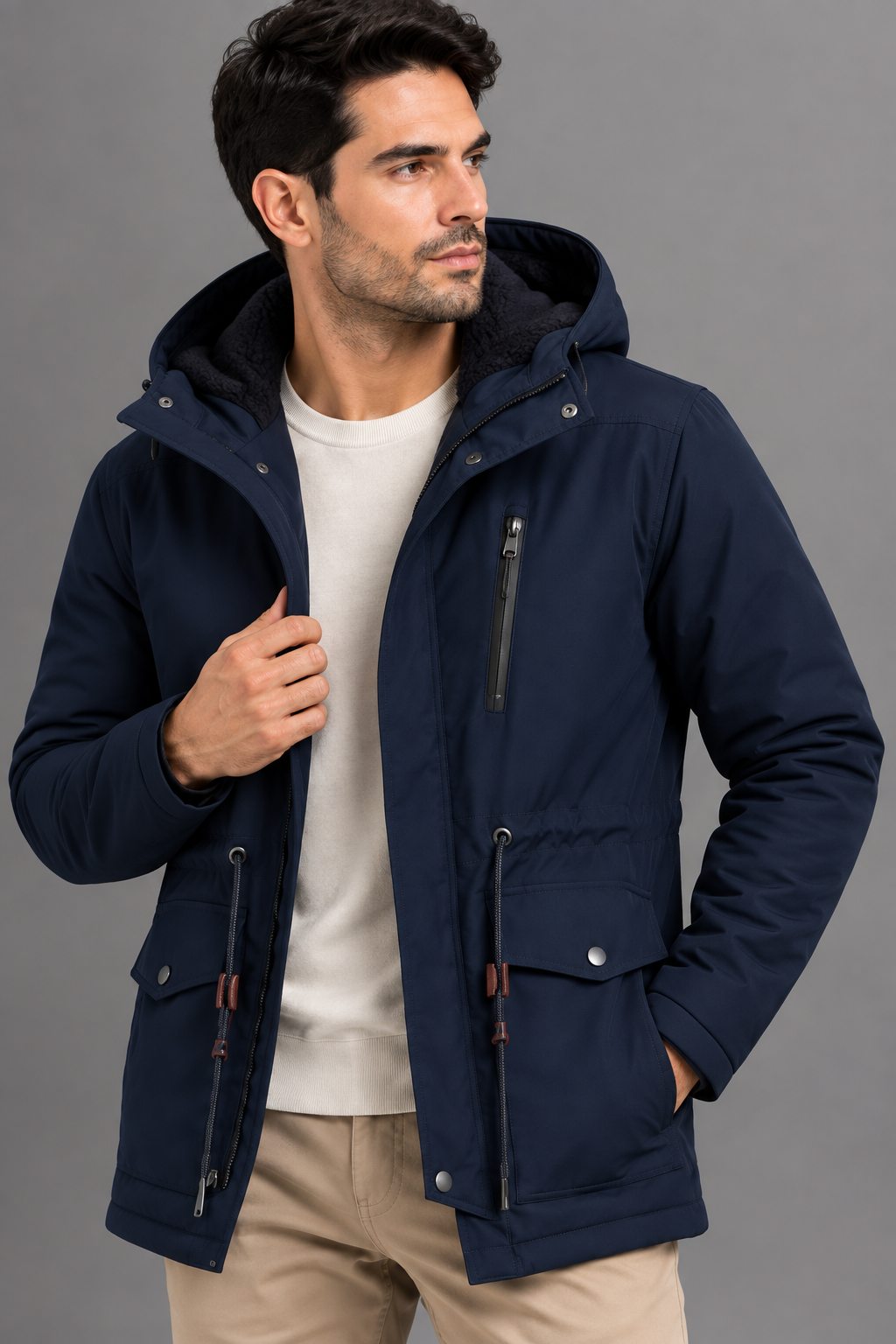 chaqueta parka para hombre