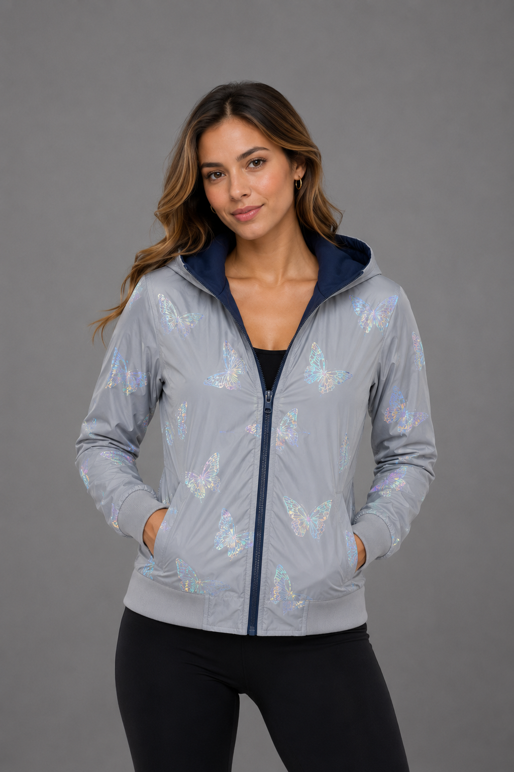 Chaqueta reflectiva mariposas