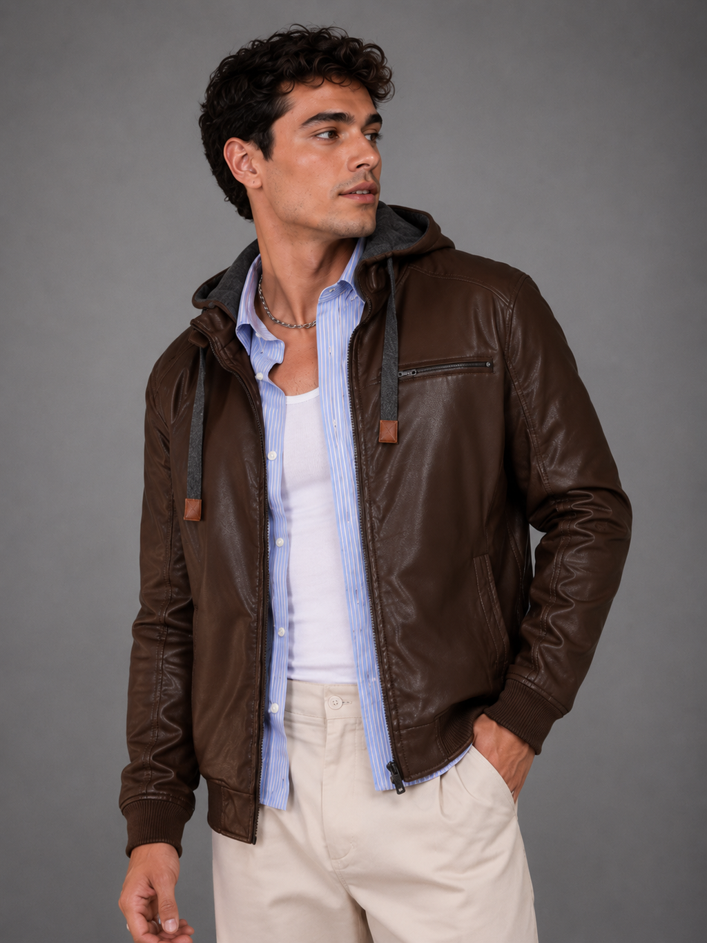 Chaqueta tipo cuero