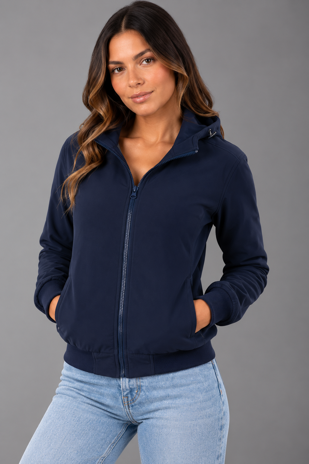 chaqueta doble faz flece