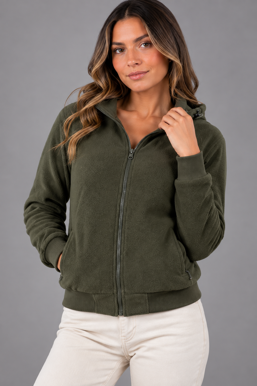 chaqueta doble faz flece
