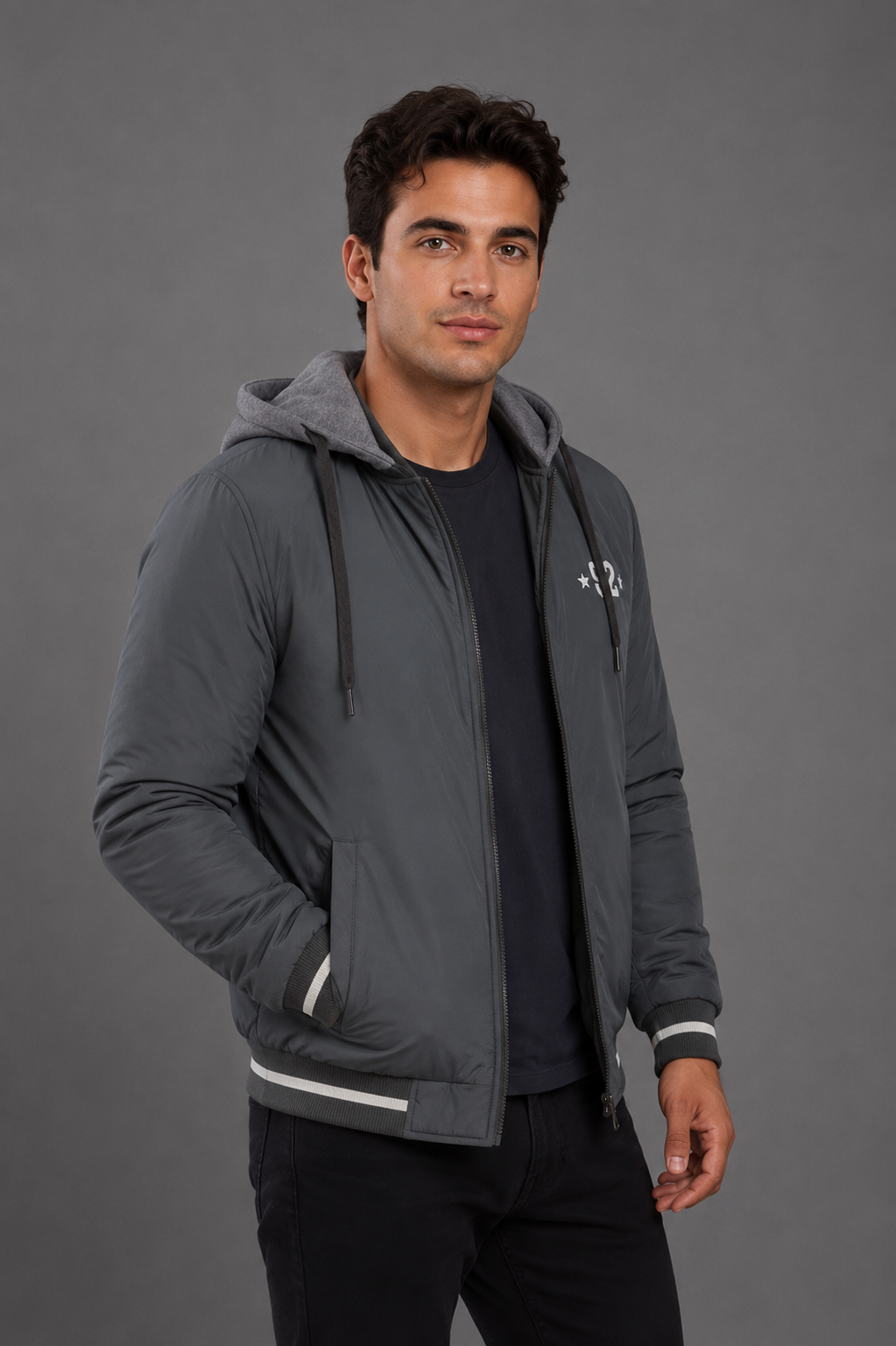 Chaqueta acolchada doble faz