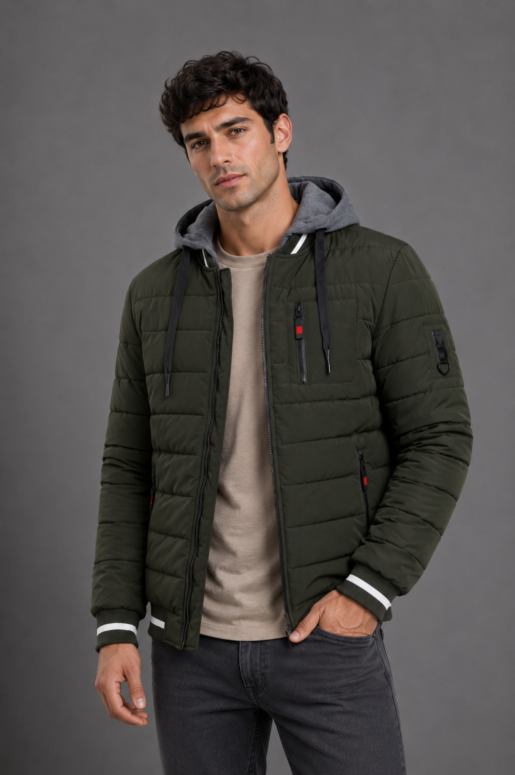Chaqueta acolchada doble faz