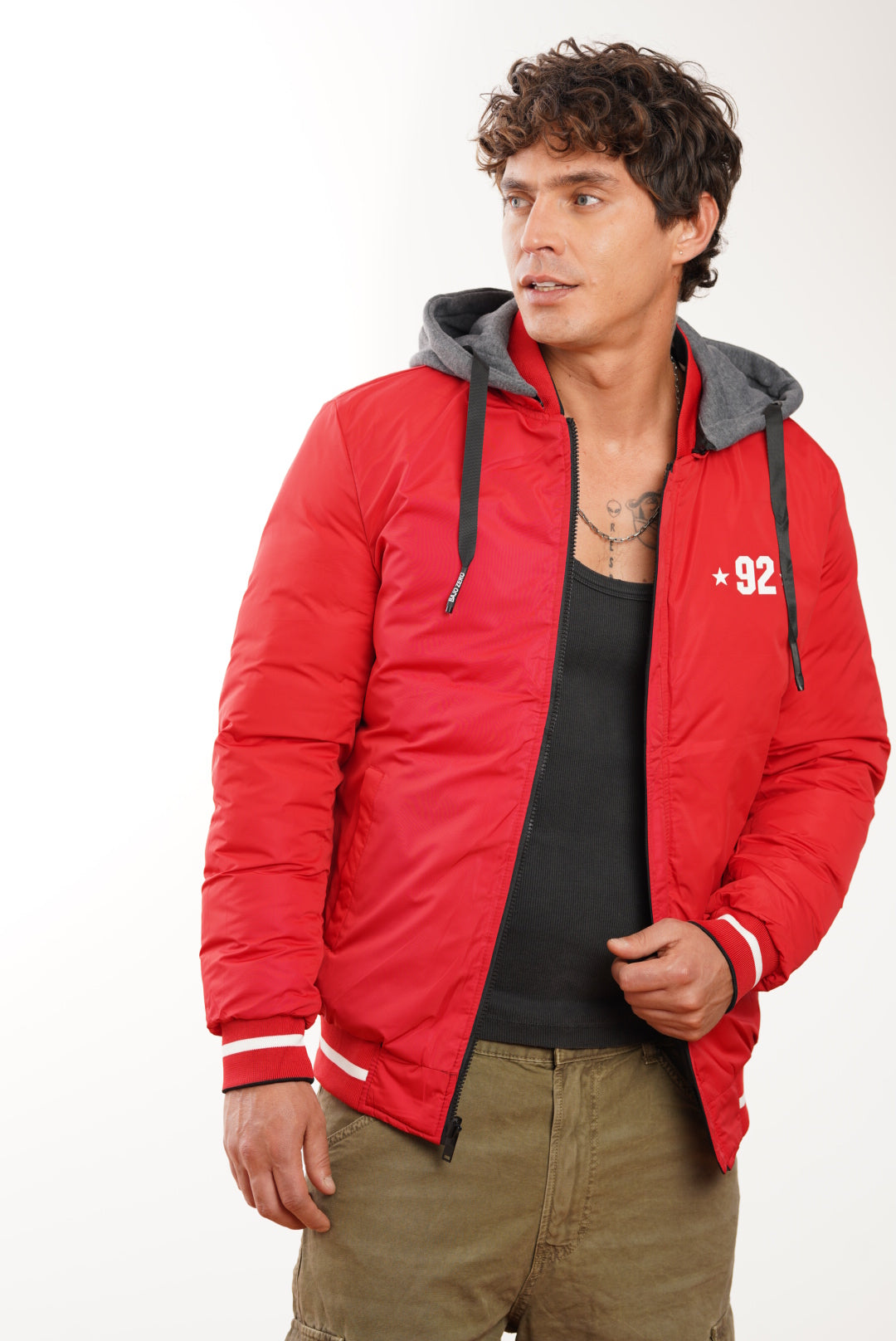 chaqueta acolchada doble faz