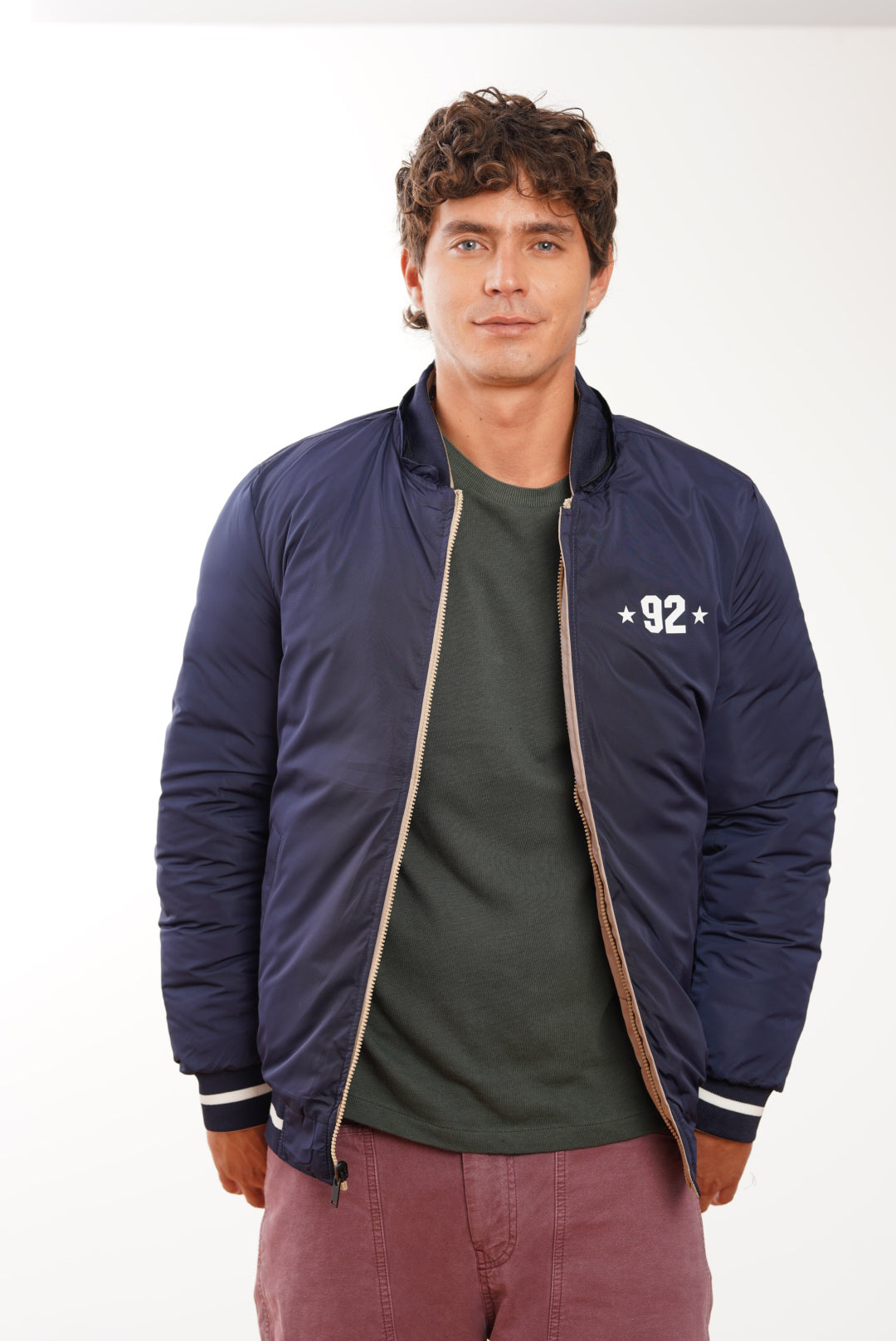 chaqueta acolchada doble faz