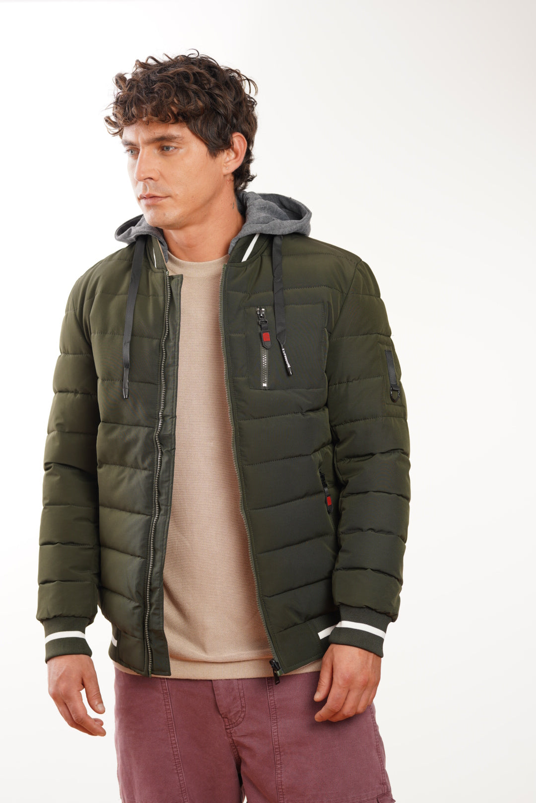 chaqueta acolchada doble faz
