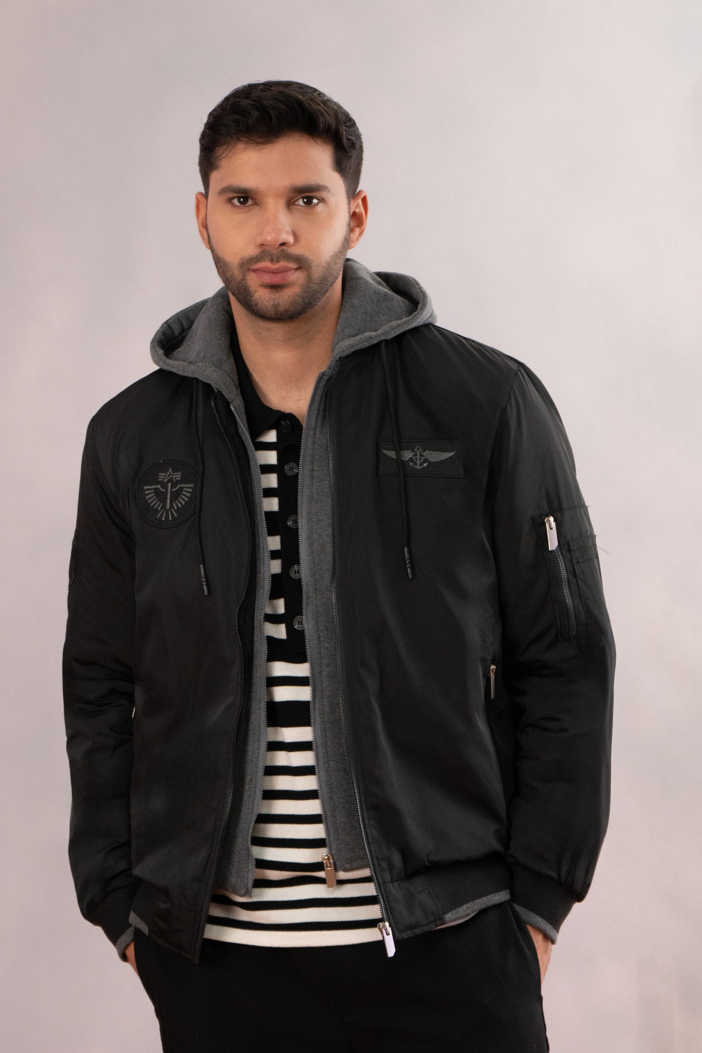chaqueta tipo piloto