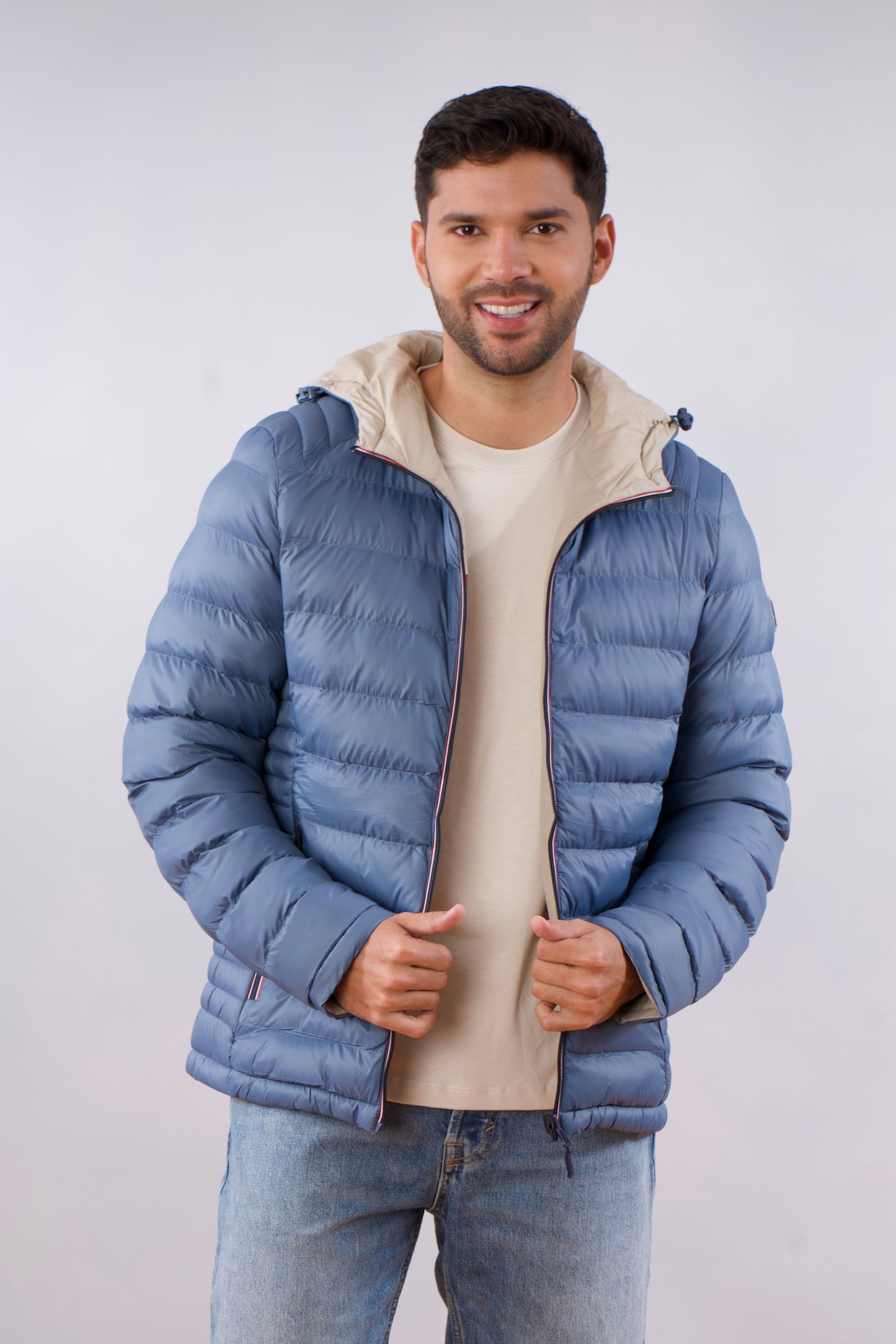 chaqueta acolchada con doble faz