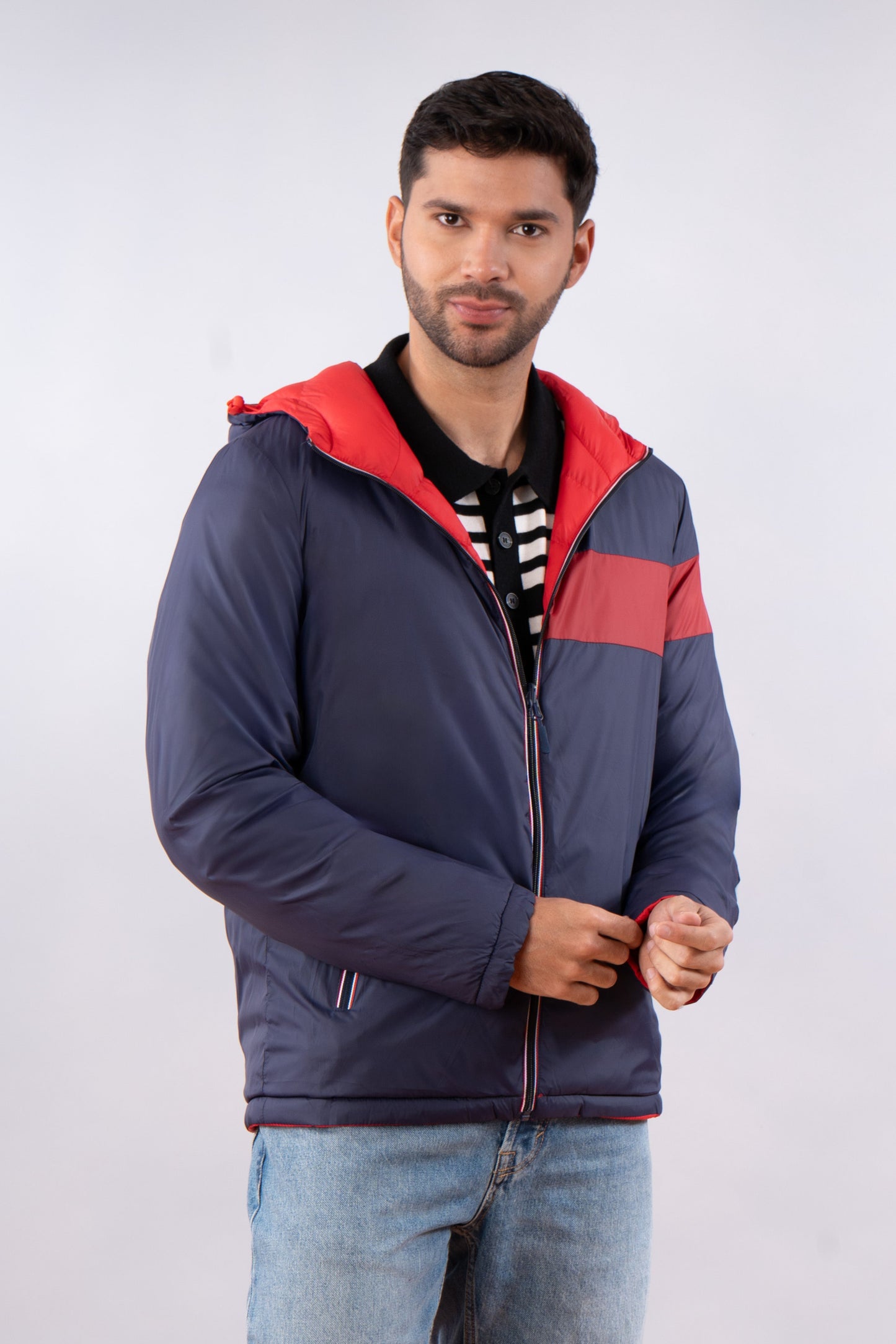 chaqueta acolchada con doble faz