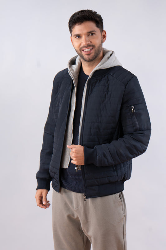 Chaqueta con capota de algodón