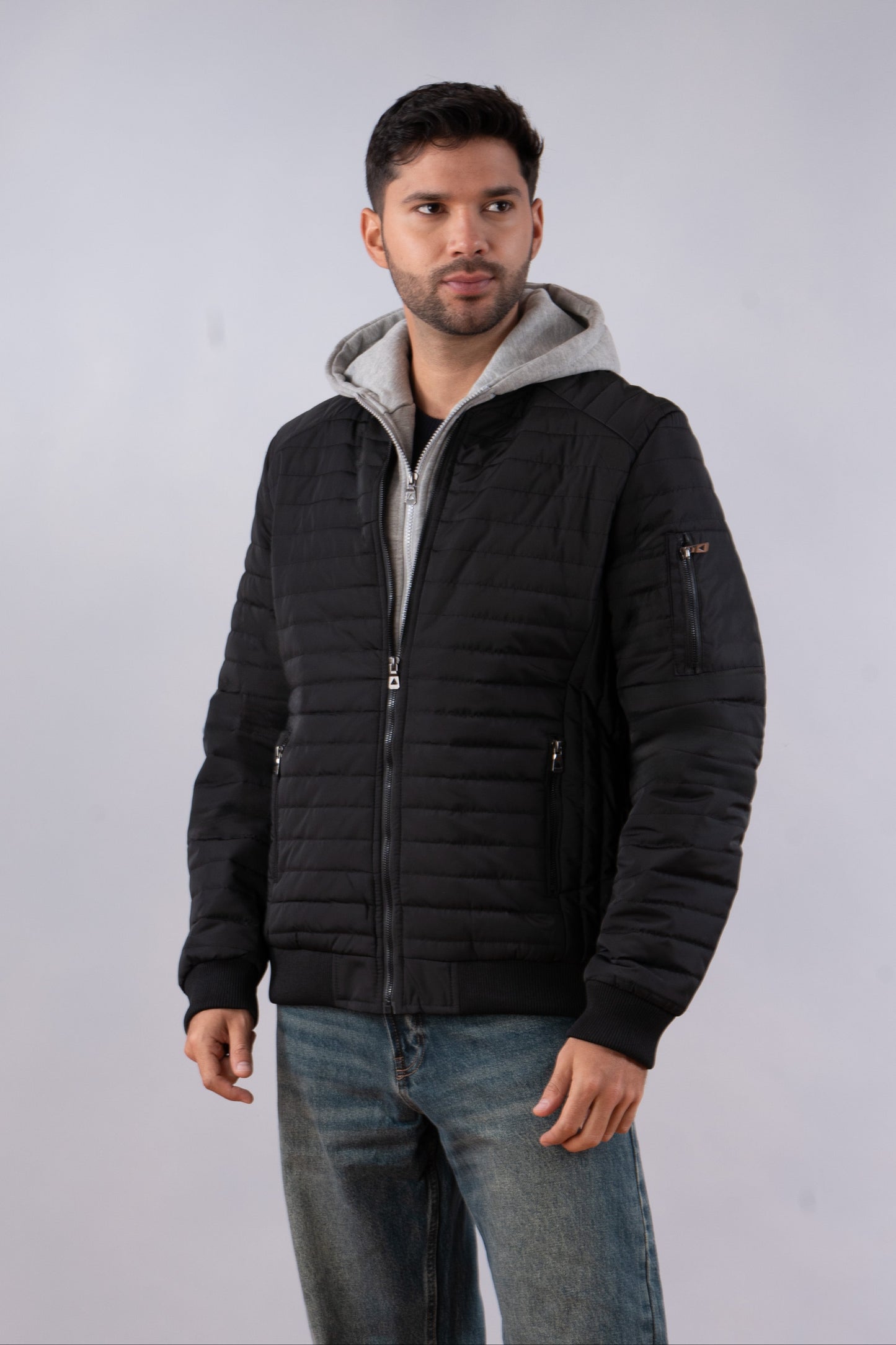 chaqueta con capota de algodón