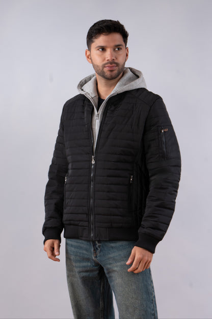Chaqueta con capota de algodón
