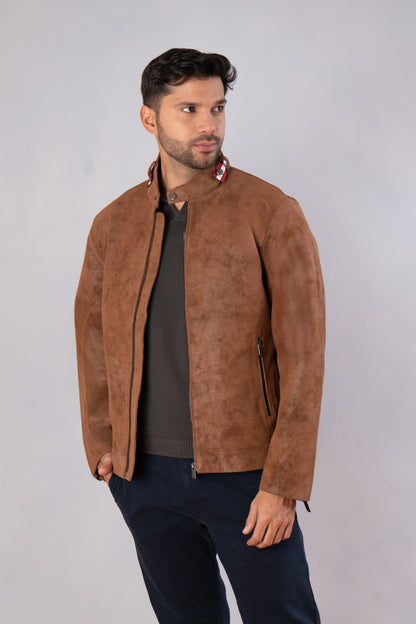 Chaqueta casual tipo cuero